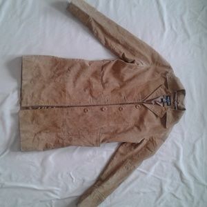 Women's leather trench